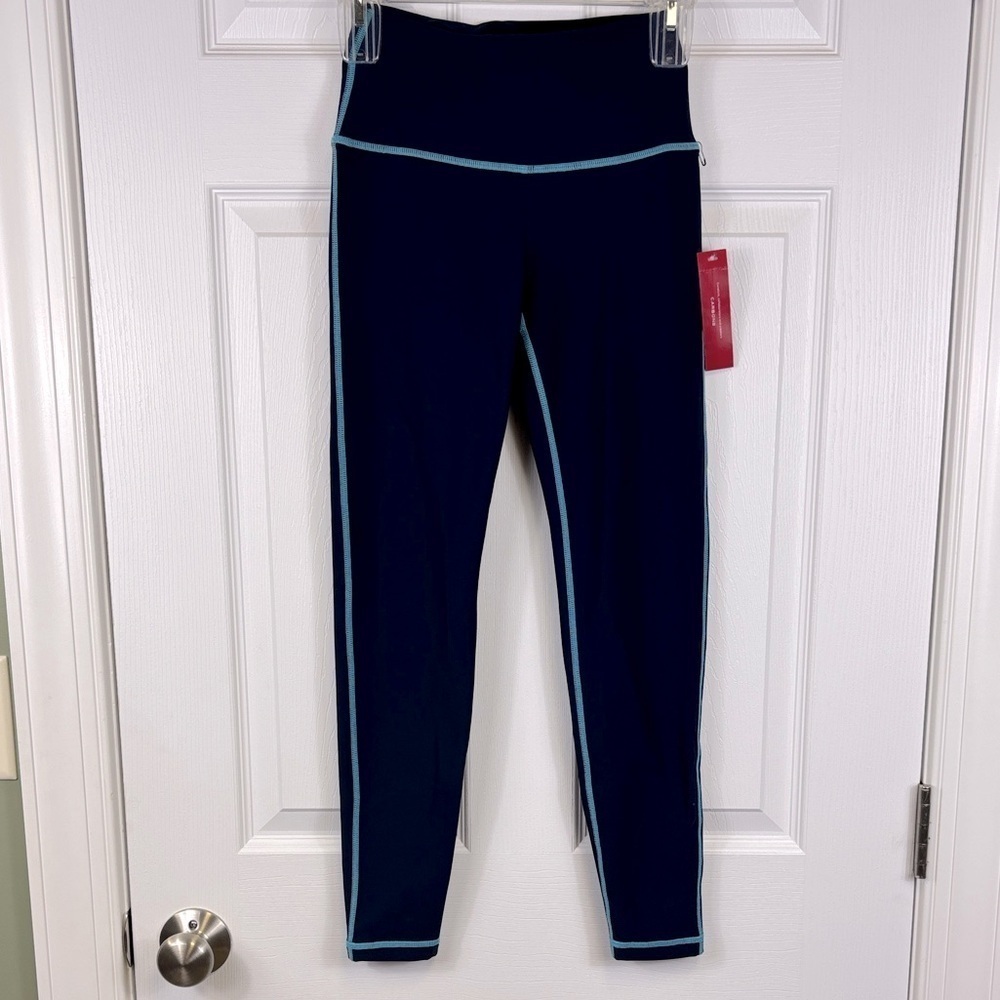 NWT Carbon38 navy high rise legging fleece back sz sm - Picture 9 of 10